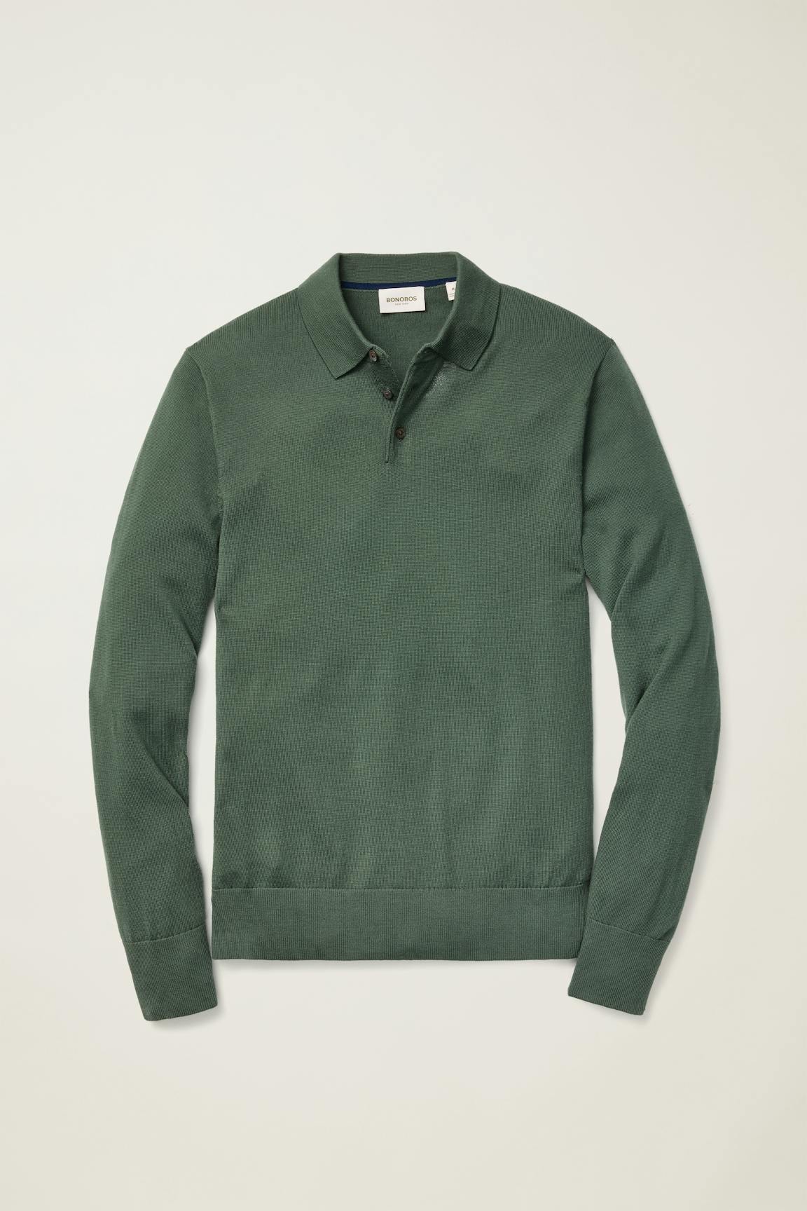 Bonobos Merino Long Sleeve Sweater Polo