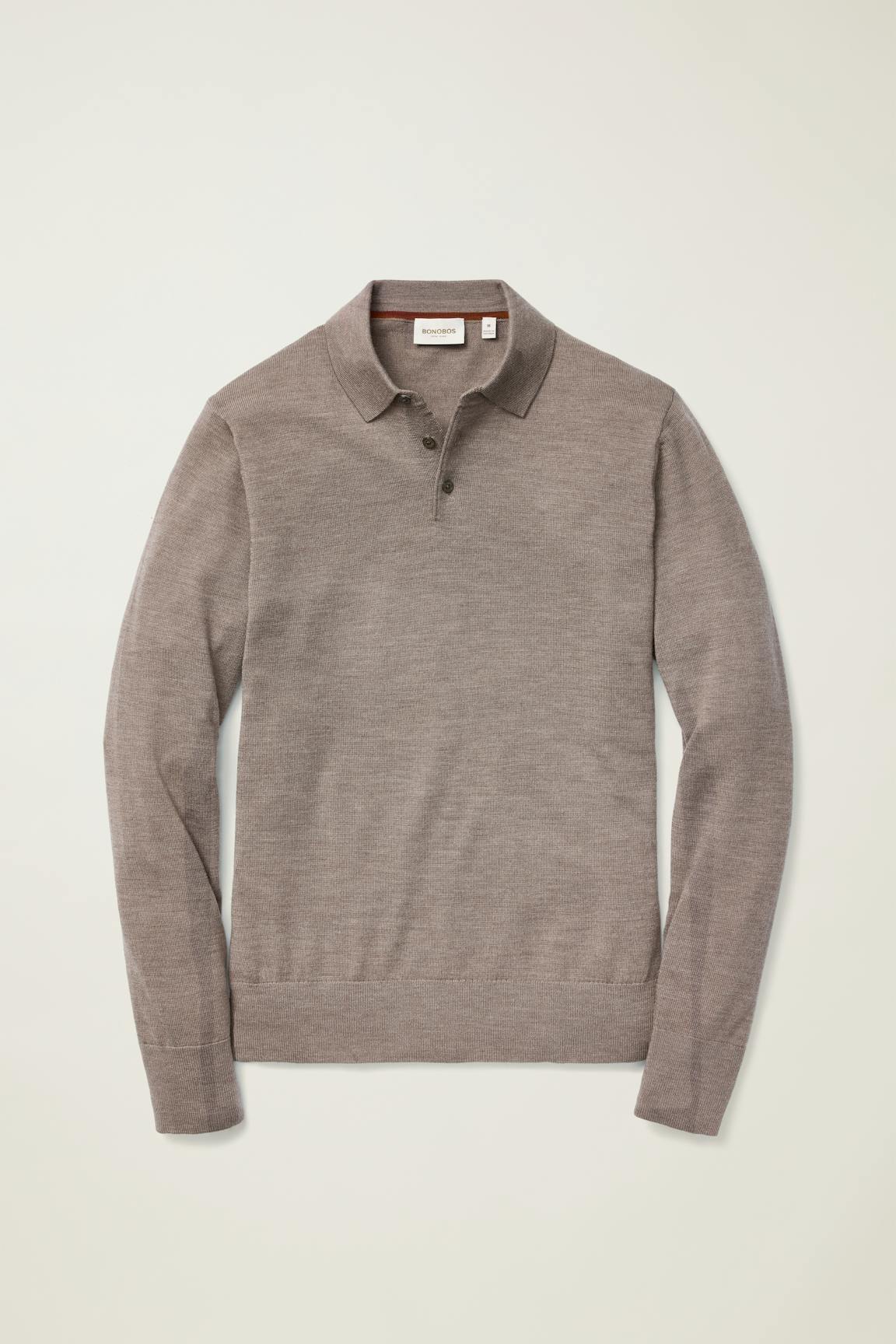 Bonobos Merino Long Sleeve Sweater Polo