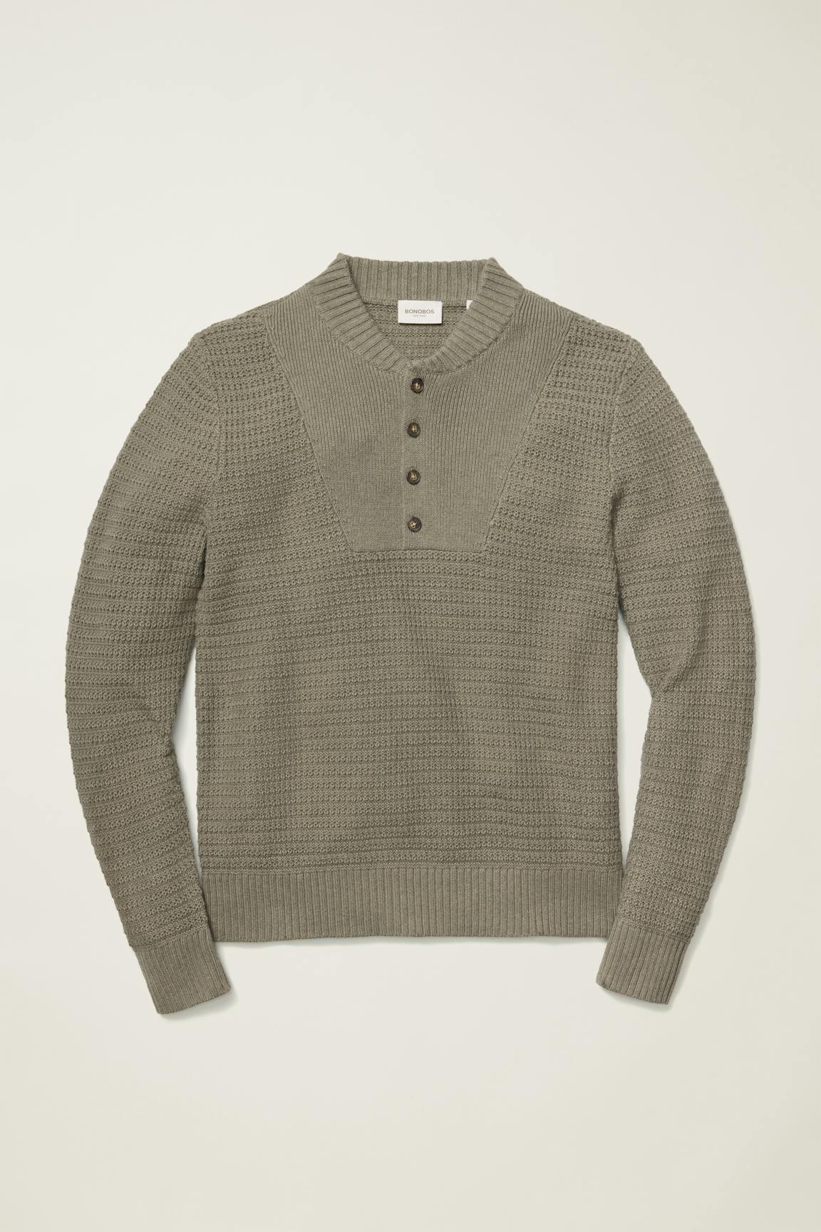 Bonobos Cotton Cashmere Henley Sweater