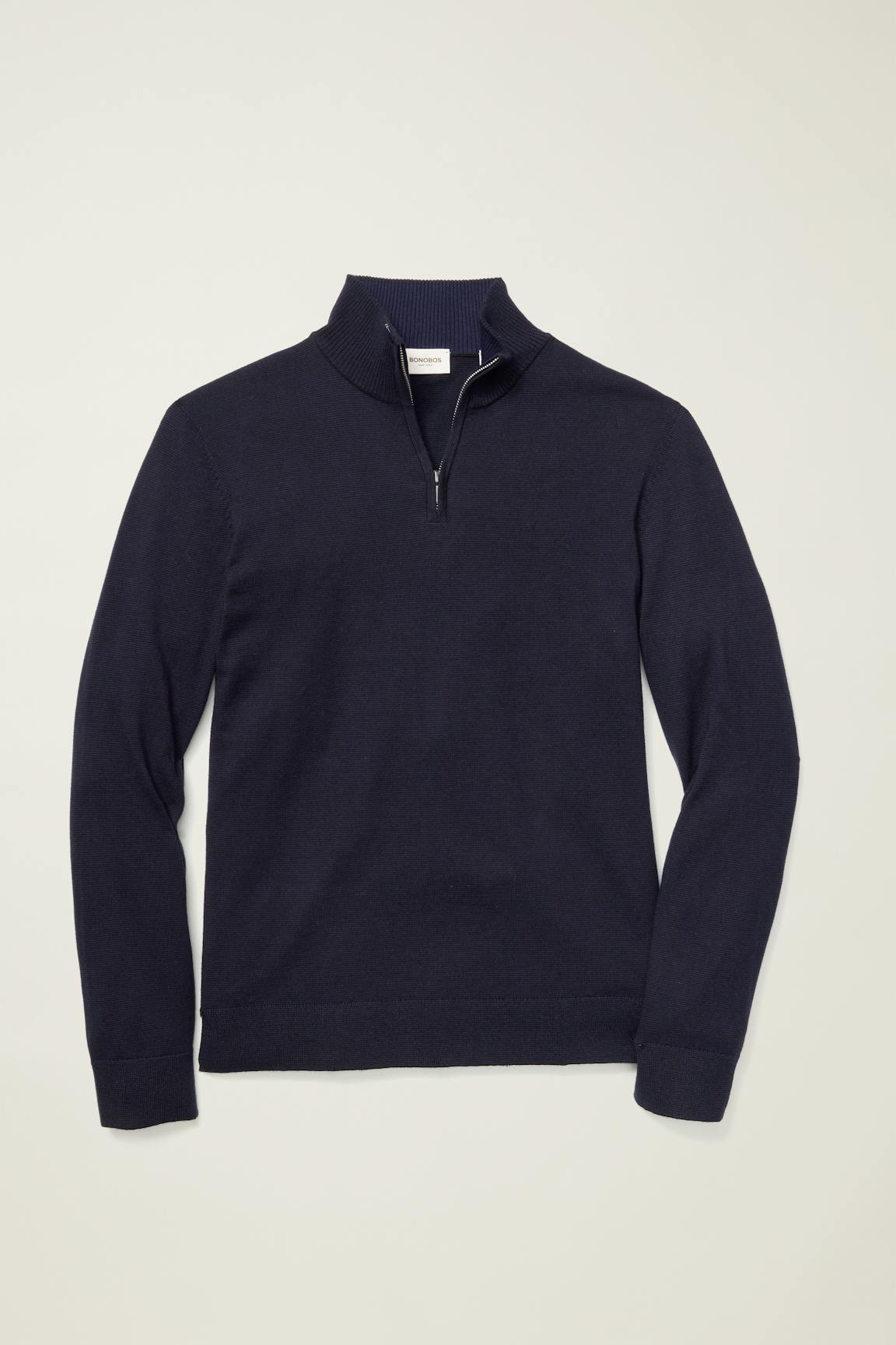 Bonobos Washable Cotton Cashmere Quarter Zip