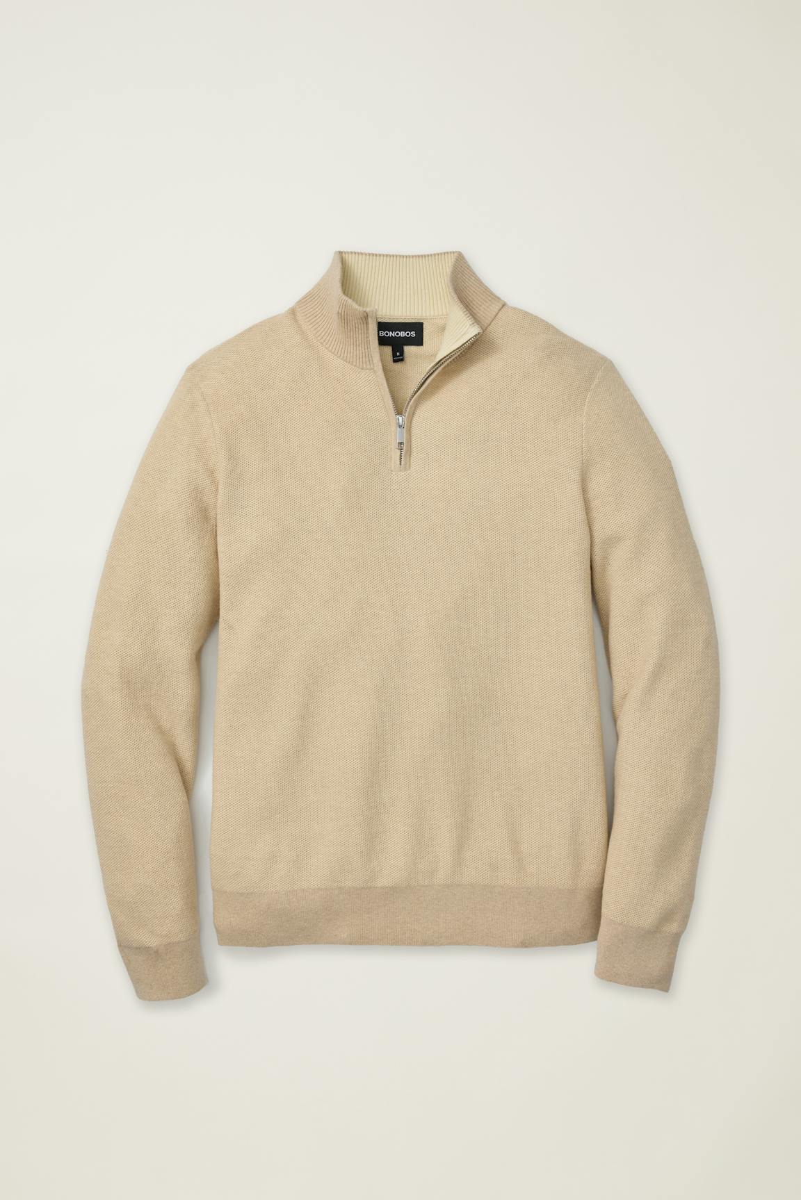 Bonobos Washable Cotton Cashmere Quarter Zip