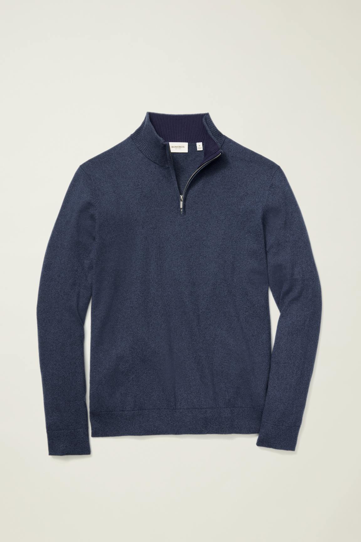 Bonobos Washable Cotton Cashmere Quarter Zip