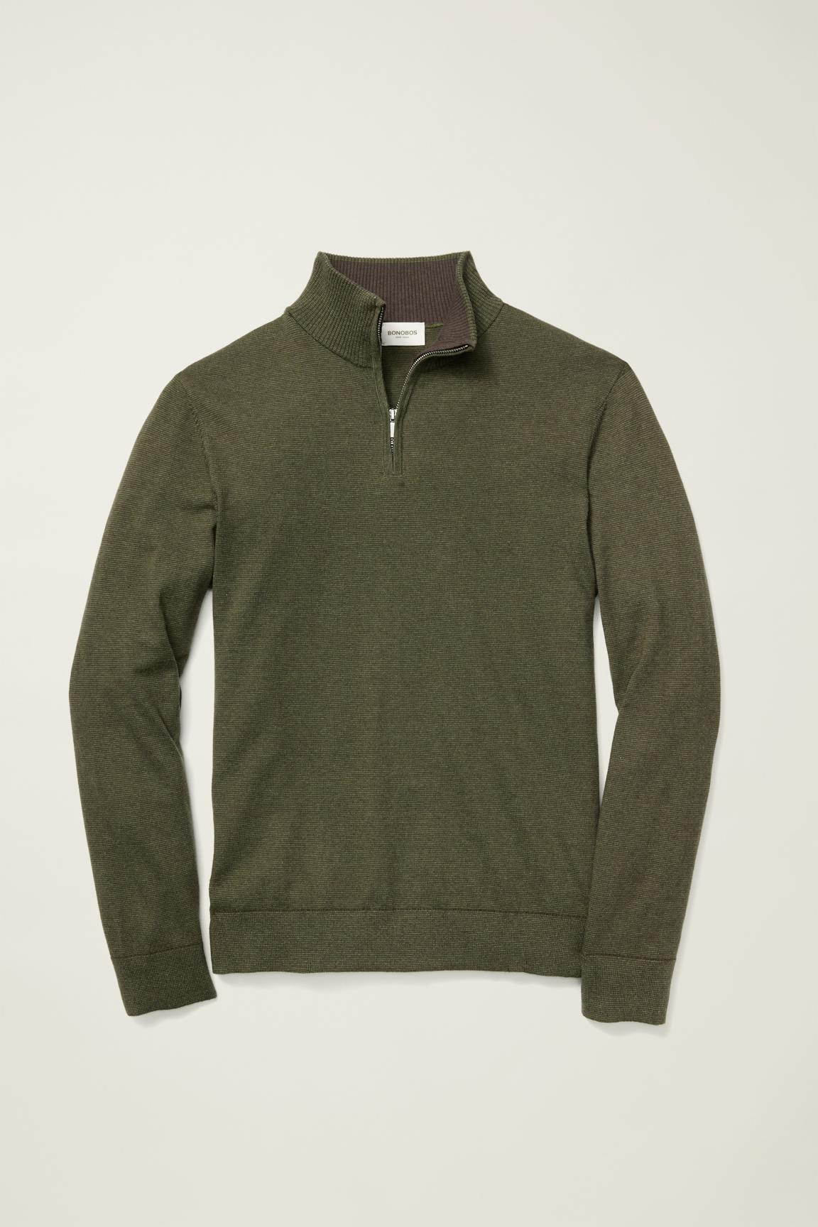 Bonobos Washable Cotton Cashmere Quarter Zip