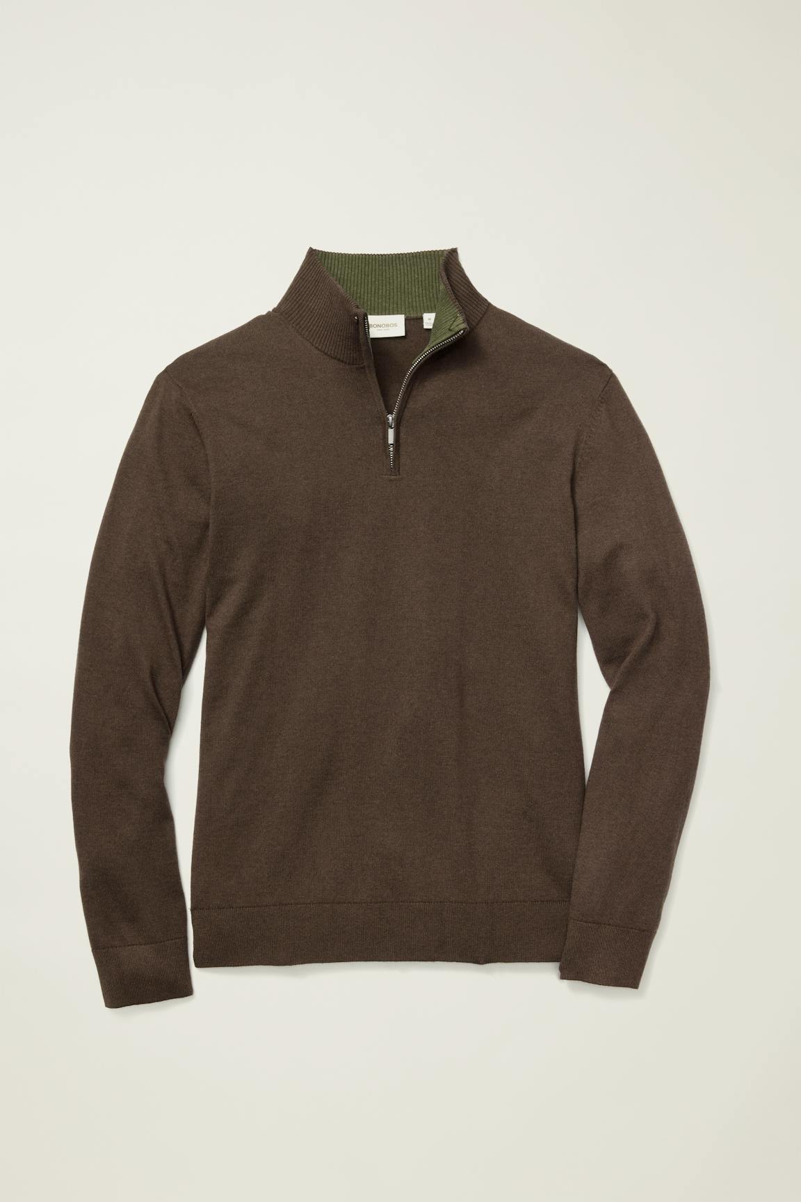 Bonobos Washable Cotton Cashmere Quarter Zip