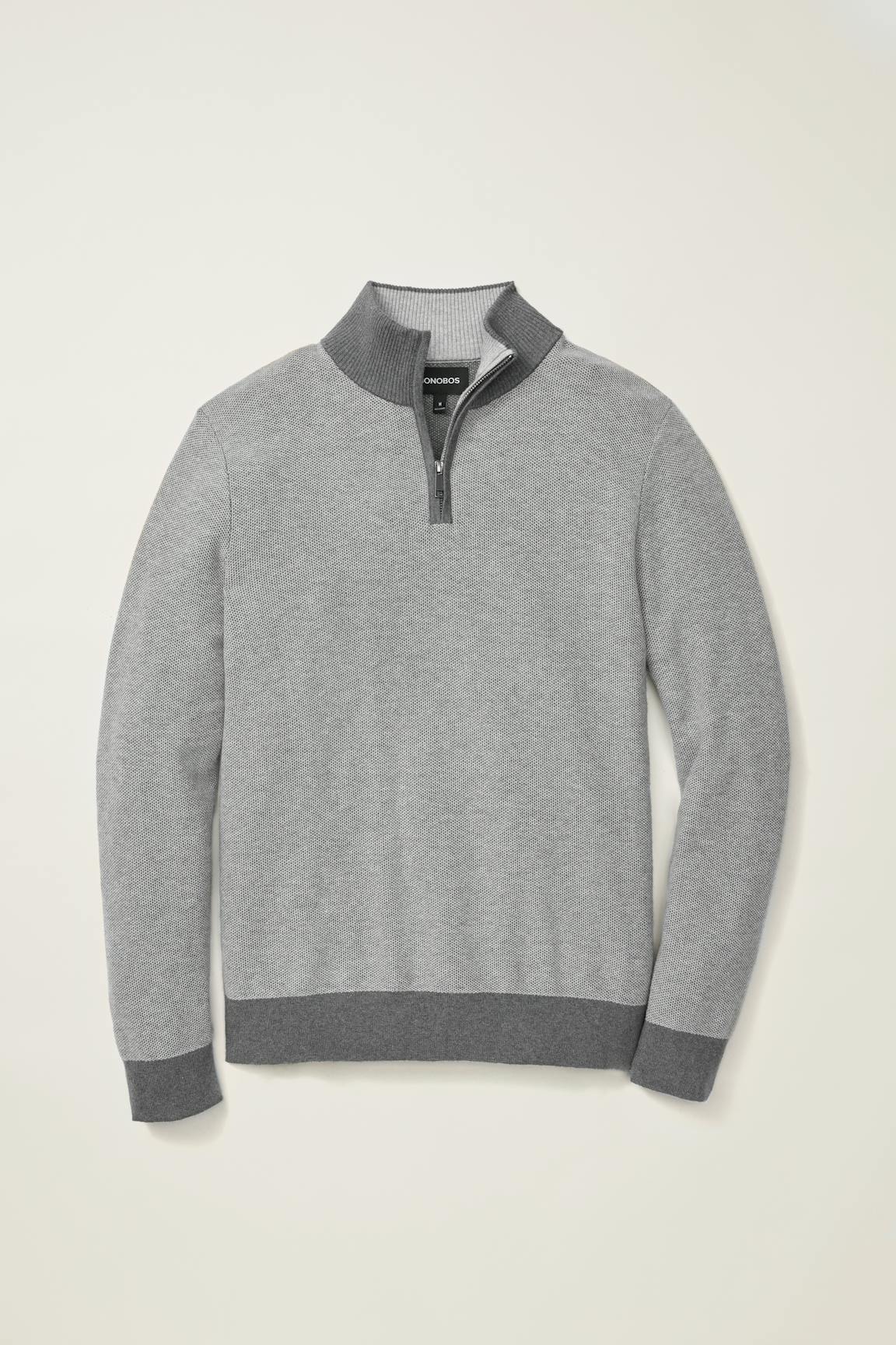 Bonobos Washable Cotton Cashmere Quarter Zip