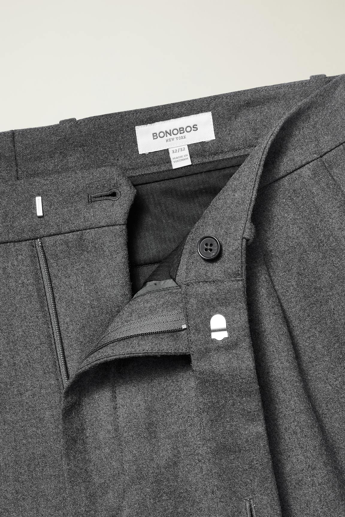 Bonobos Italian Pleated Wool Trouser