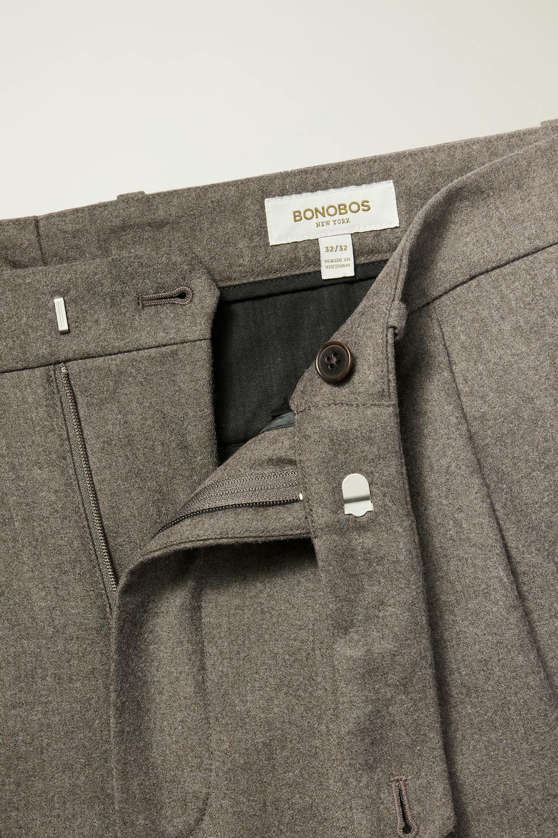 Bonobos Italian Pleated Wool Trouser