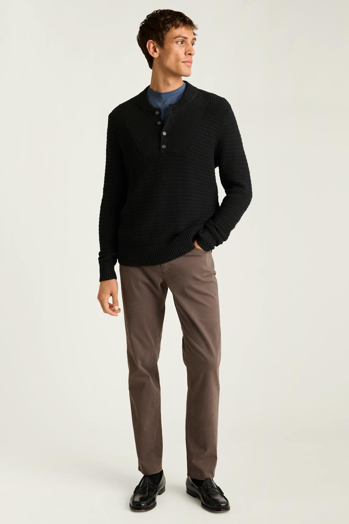 Bonobos Cotton Cashmere Henley Sweater