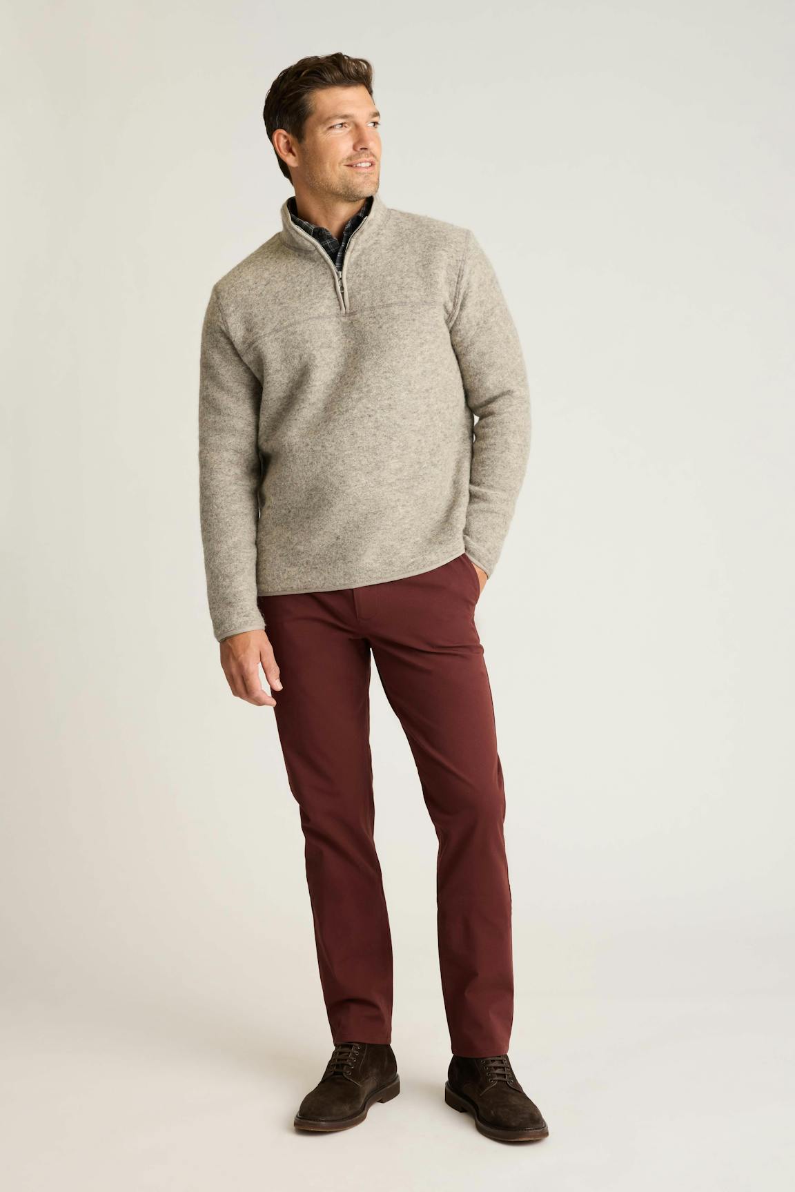 Bonobos Italian Wool Fleece Quarter Zip