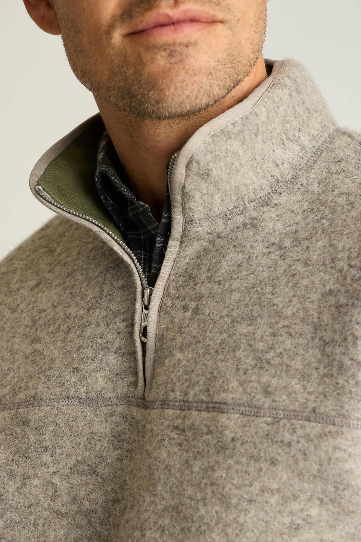 Bonobos Italian Wool Fleece Quarter Zip