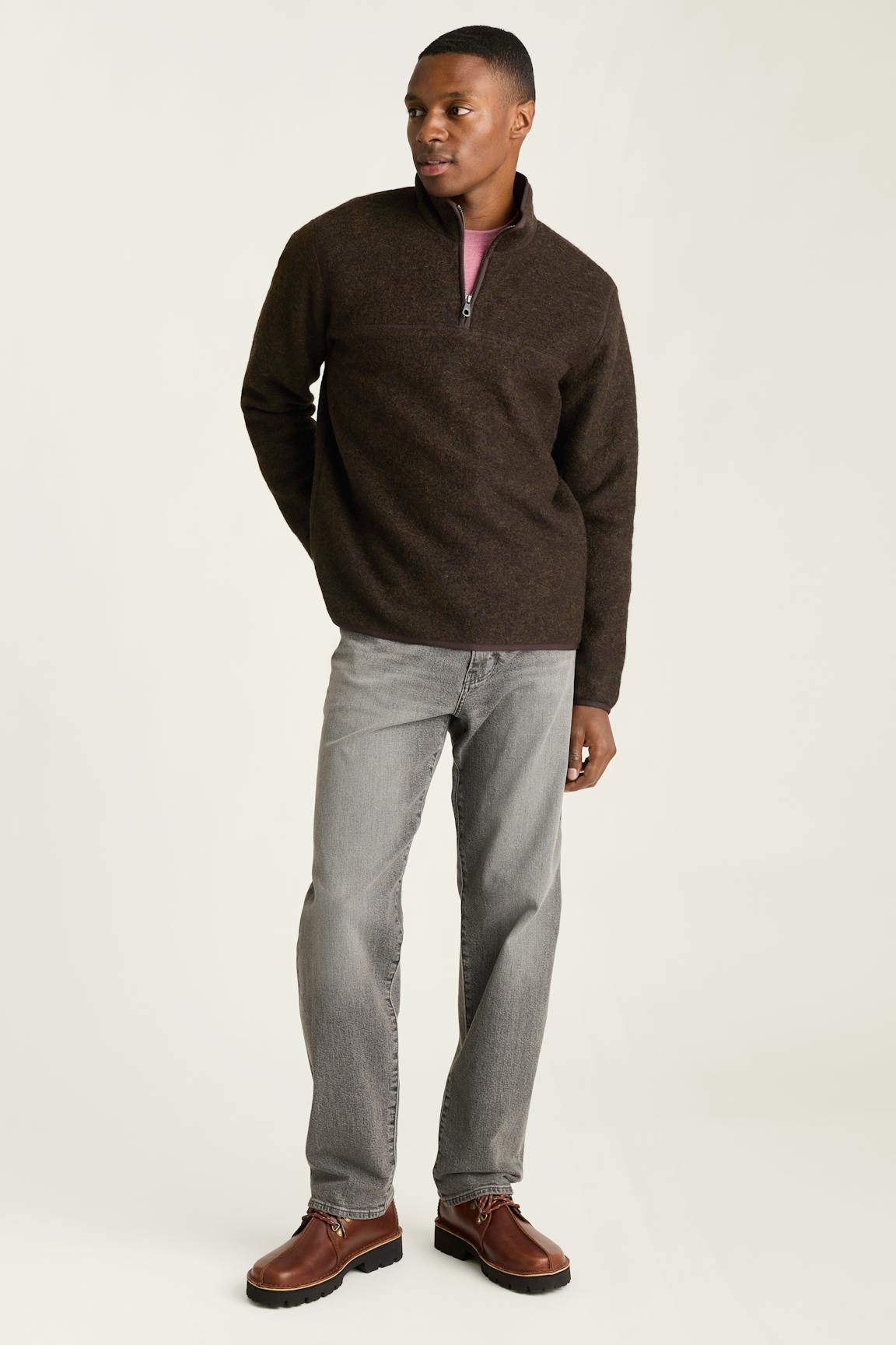 Bonobos Italian Wool Fleece Quarter Zip